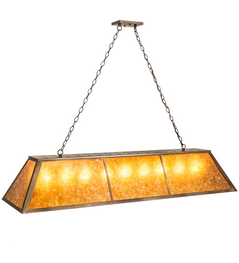 Tri-Panel Nine Light Pendant in Antique Copper (57|202836)