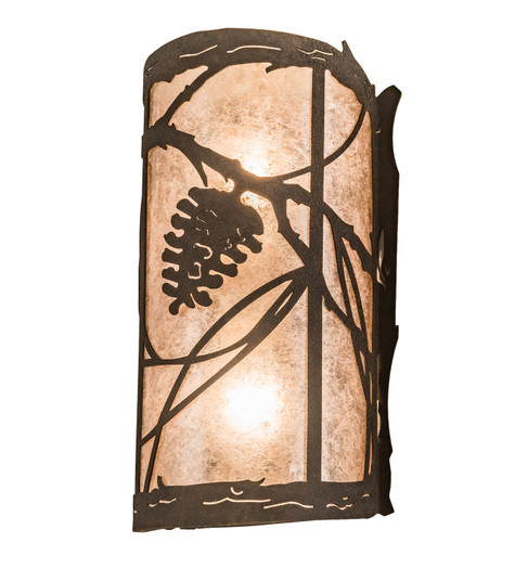 Whispering Pines Two Light Wall Sconce in Black Metal (57|200852)