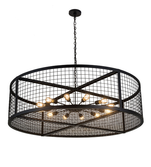 Paloma Golpe 12 Light Pendant in Black Metal (57|197671)