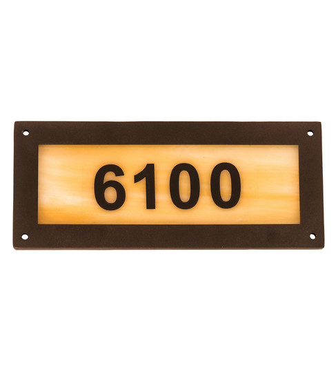 Personalized Street Address Personalized Number Plate in Mahogany Bronze (57|195162)