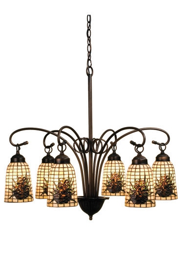 Pine Barons Six Light Chandelier in Mahogany Bronze (57|18669)