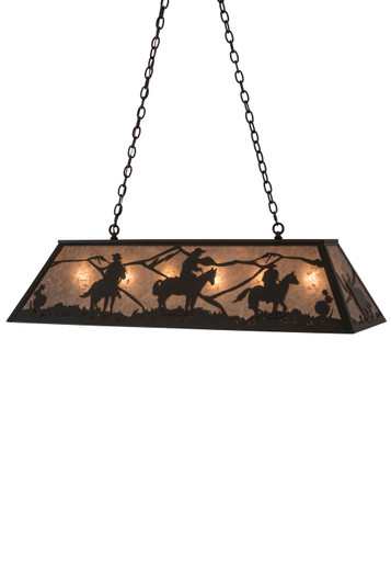 Rustlers Six Light Oblong Pendant in Timeless Bronze (57|184715)