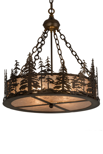 Tall Pines Four Light Inverted Pendant in Antique Copper (57|182298)