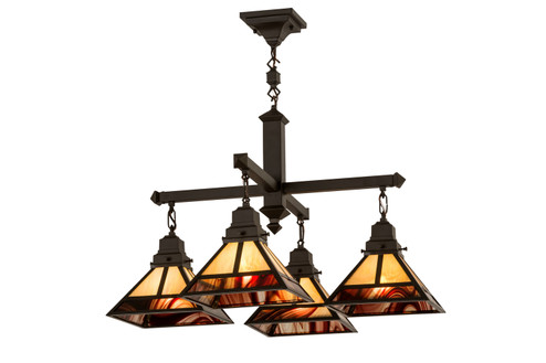 T'' Mission'' Four Light Chandelier in Craftsman Brown,Timeless Bronze (57|173176)