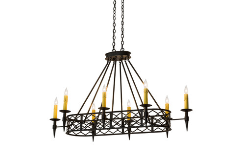 Topridge Eight Light Chandelier in Black Metal (57|171574)