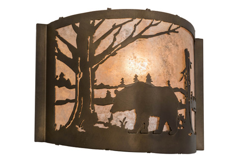 Bear At Lake One Light Wall Sconce in Antique Copper (57|169675)