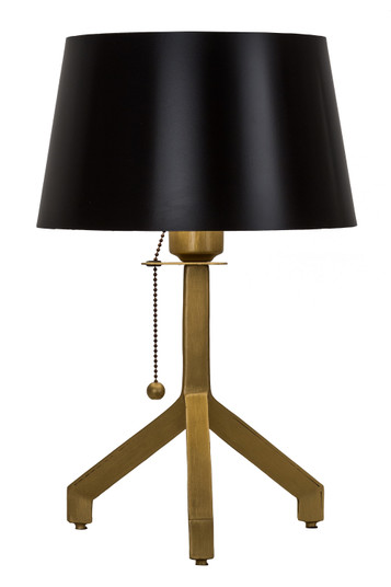 Cilindro One Light Table Lamp in Black Metal,Antique Brass (57|167594)