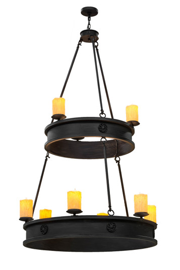 Lorenzo Nine Light Chandelier in Black Metal (57|166993)