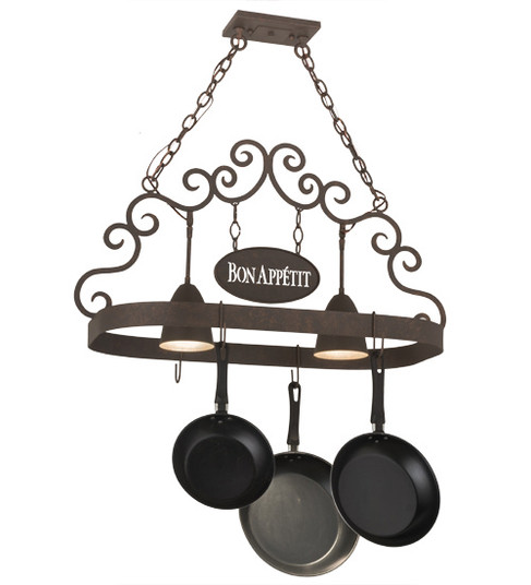 Bon Appetit Two Light Pot Rack in Nickel (57|166218)