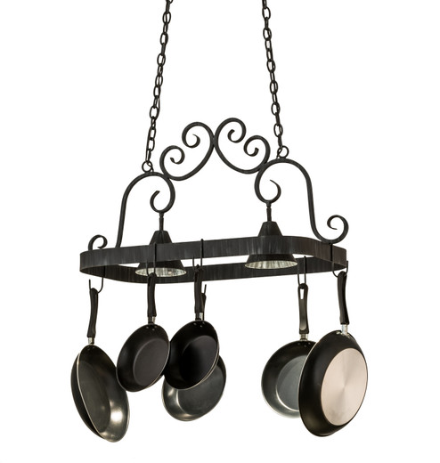 Elana Two Light Pot Rack in Black Metal (57|166119)