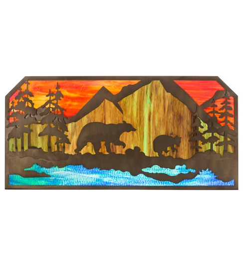 Bear At Lake Wall Art in Antique Copper,Burnished (57|165049)