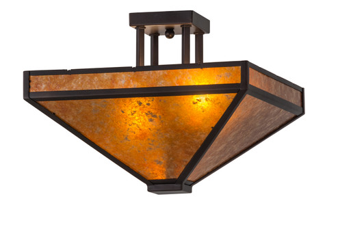 Mission Two Light Flushmount in Mahogany Bronze (57|163882)