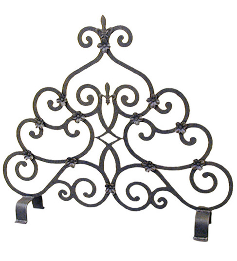 Fleur De Lys Fireplace Screen in Craftsman Brown (57|162714)