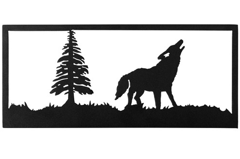 Lone Wolf Wall Art in Black Metal (57|162079)