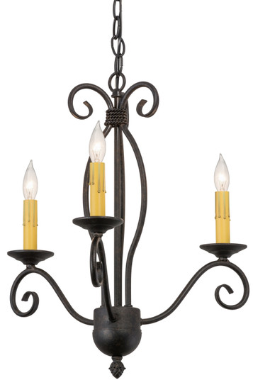 Sienna Three Light Chandelier in Antique Brass (57|157887)