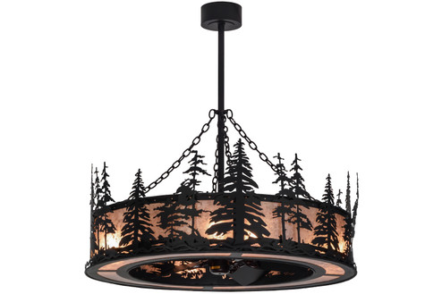 Tall Pines Eight Light Chandel-Air in Black Metal (57|154987)