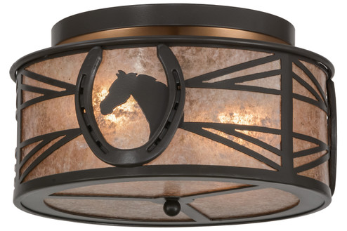 Horseshoe Two Light Flushmount in Timeless Bronze (57|153941)