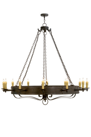 Parnella 12 Light Chandelier in Black Metal (57|153399)