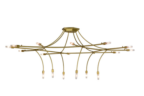 Ison 18 Light Chandelier in Natural Brass (57|152800)