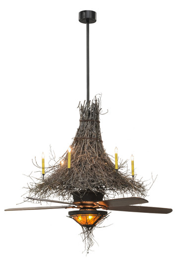 Twigs Nine Light Chandel-Air in Natural Wood,Timeless Bronze (57|151790)