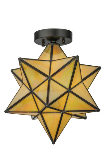 Moravian Star One Light Semi-Flushmount in Craftsman Brown (57|148883)