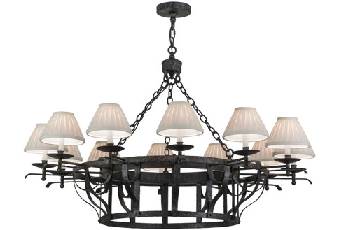 Ethel 12 Light Chandelier in Black Metal (57|148230)