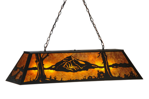 Mountain Range Six Light Pendant in Black Metal (57|148128)