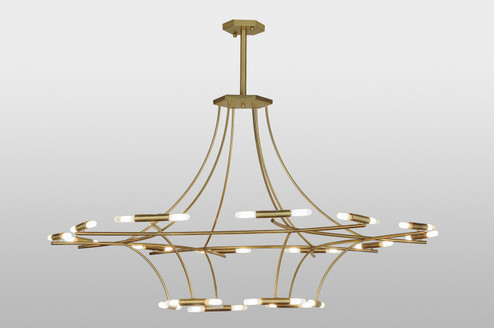 Ison 36 Light Chandelier in Natural Brass (57|147882)