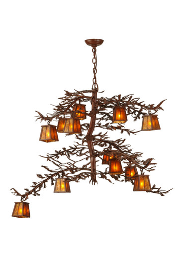 Pine Branch 12 Light Chandelier in Rust (57|147616)