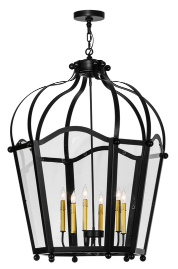 Citadel Six Light Pendant in Black Metal (57|147232)