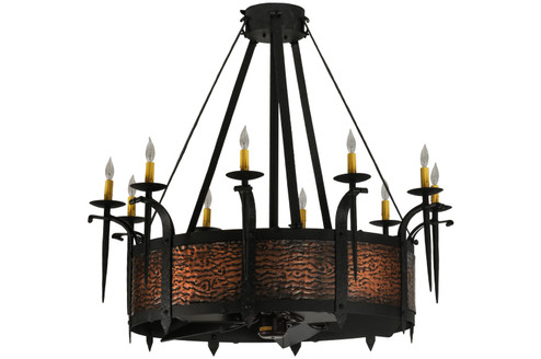 Costello Ten Light Chandel-Air in Black Metal,Custom,Copper (57|144385)