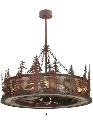 Elk At Dusk Eight Light Chandelier in Rust,Wrought Iron (57|144299)