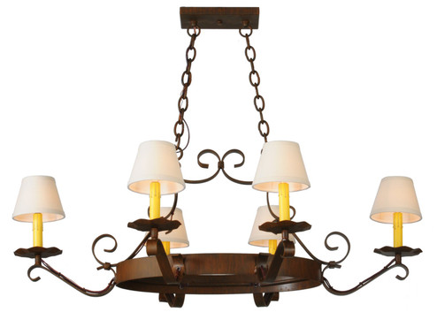 Handforged Six Light Chandelier in Antique Brass (57|141763)