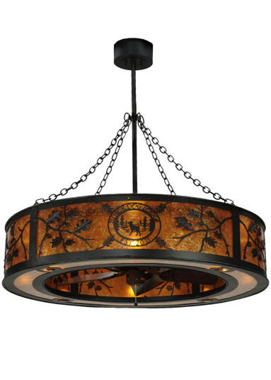 Personalized Eight Light Chandel-Air in Black/Amber Mica (57|137949)