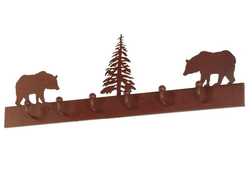 Bear On The Loose 6 Hooks Coat Rack in Rust (57|134606)