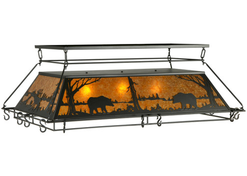 Wildlife At Pine Lake Three Light Pot Rack in Antique Brass (57|134437)