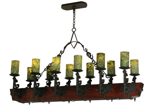 Tudor 15 Light Chandelier in Wrought Iron (57|127484)