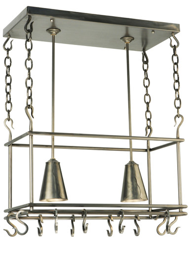 Spartan Two Light Pot Rack in Steel (57|123933)