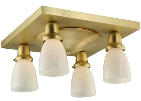 Alcove Four Light Flushmount in Satin Brass (57|123313)