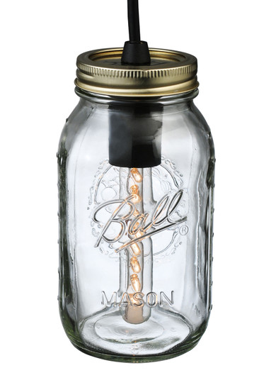 Mason Jar One Light Mini Pendant in Mahogany Bronze (57|120889)