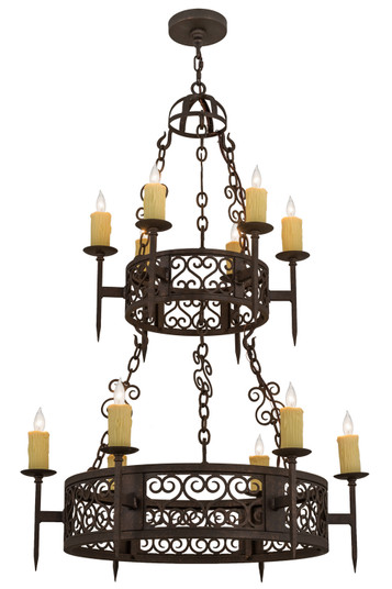 Toscano 12 Light Chandelier in Gilded Tobacco (57|120164)