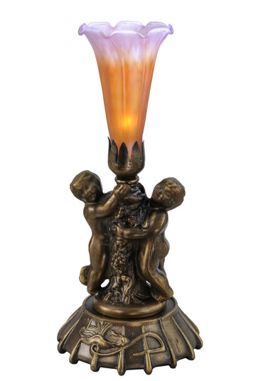 Amber/Purple One Light Mini Lamp in Antique Copper (57|11500)