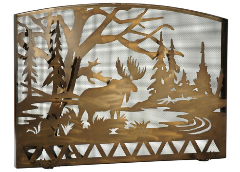 Moose Creek Fireplace Screen in Antique Copper (57|113069)