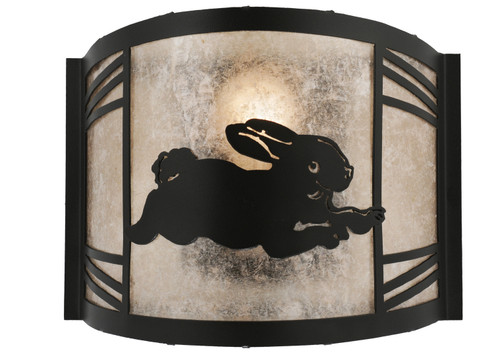 Rabbit On The Loose LED Wall Sconce in Black Metal (57|110559)