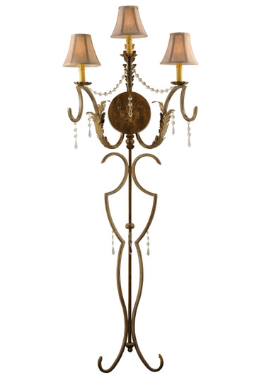 Old Broadway Three Light Wall Sconce in Light Brushed Gold (57|107845)