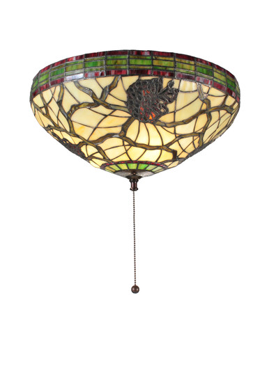 Pinecone Dome Three Light Flush Mount in Includes: 3, 4.5 & 6 Rods (57|106337)