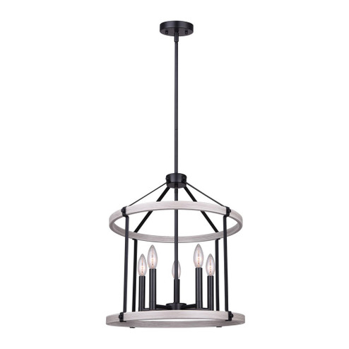 Joelle Five Light Chandelier in Matte Black/Brushed Grey (387|ICH1094A05BBG19)