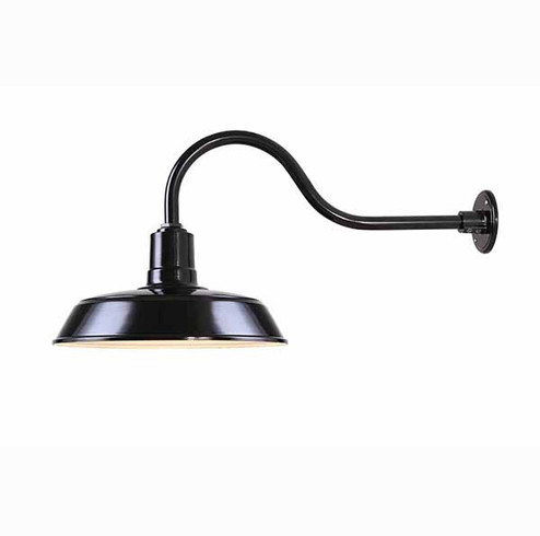 Barn Light One Light Sign Light in Black - Aluminum (387|BL16WACBK)