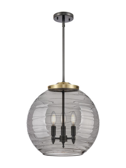 Ballston Three Light Pendant in Black Antique Brass (405|221-3S-BAB-G1213-16SM)