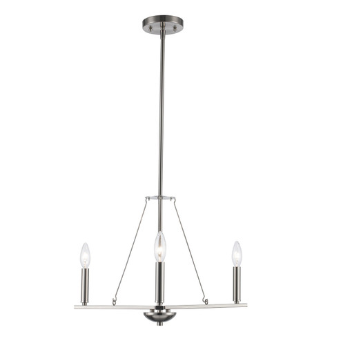 Linden Three Light Pendant in Brushed Nickel (110|11643 BN)